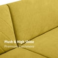 thumbnail image 6 of SYNGAR Convertible Sleeper Sofa Bed, Memory Foam Velvet Upholstered Futon Sofa Bed, Modern Sofa Bed for Small Space, Single Recliner with 2 Adjustable Backrest for Bedroom Apartment, Yellow, 6 of 7