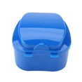 thumbnail image 2 of Denture False Teeth Storage Box Case With Filter Screen Dental Appliance Dark Blue, 2 of 11