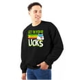 thumbnail image 3 of St Paddys Get In Your Licks Candy Owl Sweatshirt for Men or Women Brisco Brands X, 3 of 6