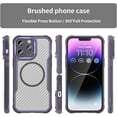 thumbnail image 2 of Case for iPhone 13 Pro Max,Full-Body Rugged Carbon Fibre Protective Clear Back Hybrid Magnetic with Wireless Charge Shockproof Protector Phone Case for iPhone 13 Pro Max,6.7 inch 2021 (Purple), 2 of 9