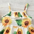 thumbnail image 4 of URMAGIC 0-18M Baby Girl Sunflower Suspender Tunic Shorts Summer Outfit Clothes, 4 of 9