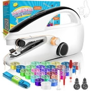 37PCS Accessories Handheld Sewing Machine, Rechargeable Mini Sewing Machine for Beginners and Adults, 2 Modes Portable and Easy to Use for DIY, Clothes, Home and Travel