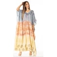 thumbnail image 5 of Sakkas Catia Women's Boho Casual Long Maxi Caftan Dress Kaftan Cover-up LougeWear - 15-Steelblue - One Size, 5 of 5