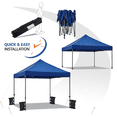 thumbnail image 4 of Alden Design Adjustable 10' x 10' Commercial Pop-up Canopy with Wheeled Carry Bag, Blue, 4 of 8
