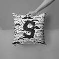 thumbnail image 2 of Letter S Moustache Initial Fabric Decorative Pillow, 2 of 4