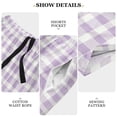 thumbnail image 6 of Men’s Sleep Shorts Relaxed Fit Lounge Pants with Pockets Mens Pajama Loungewear Home Wear Comfort Light Purple Plaid X-Large, 6 of 7