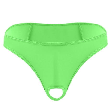 GZWYHT Thongs for Women Clearance Womens Underwear Mens Lingerie Micro Thong Bikini Front Hole Underwear G-string Underpants Crotchless Underwear Panties for Women No Show Underwear Green One Size