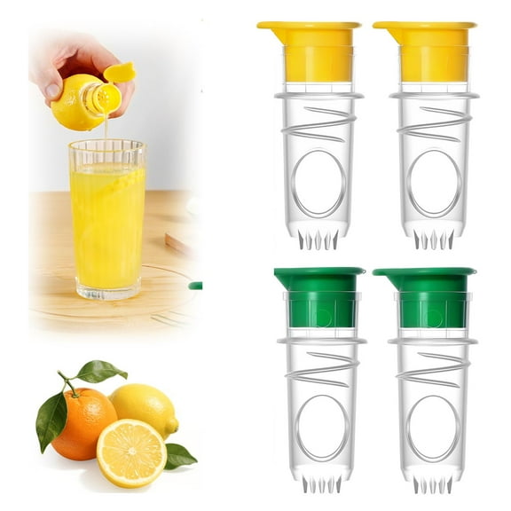 Lemon Squeezer Screw-Top, 4PCS Manual Juicer with Filter, Portable Citrus Juicer
