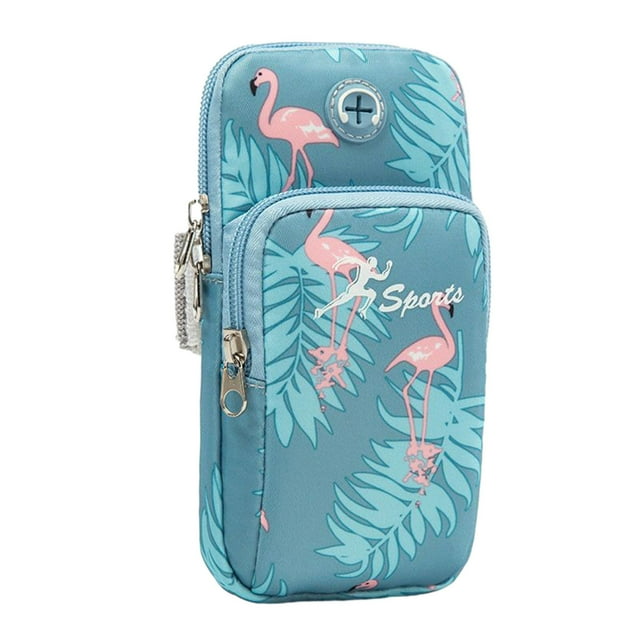 CSChome Outdoor Sports Bag Armband Zipper Large Capacity Pocket Waterproof Cartoon Print Sports Phone Case