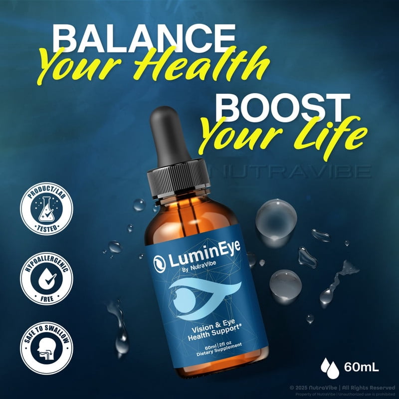 LuminEye Drops – Daily Eye Care Formula with Original Blend to Support Visual Wellness, Eye Comfort & Healthy Vision |Easy-to-Use Liquid for Everyday Use (30 Servings)