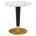 thumbnail image 2 of Modway Zinque 28" Round Terrazzo Dining Table in Gold White, 2 of 6