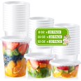 thumbnail image 1 of NEEBAKE 60 Set Deli-Containers-with-Lids: [8oz 16oz 32oz] Combo Plastic-Food-Storage-Containers-with-Lids, Microwaveable & Freeze, 1 of 1