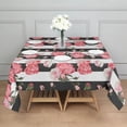 thumbnail image 3 of Pioneer Flower Floral Print Pattern Square Tablecloth,Waterproof Square Table Cover,Wipeable Spillproof Washable Table Cover for Home Kitchen Party Decor 42"X42"(107x107cm), 3 of 6