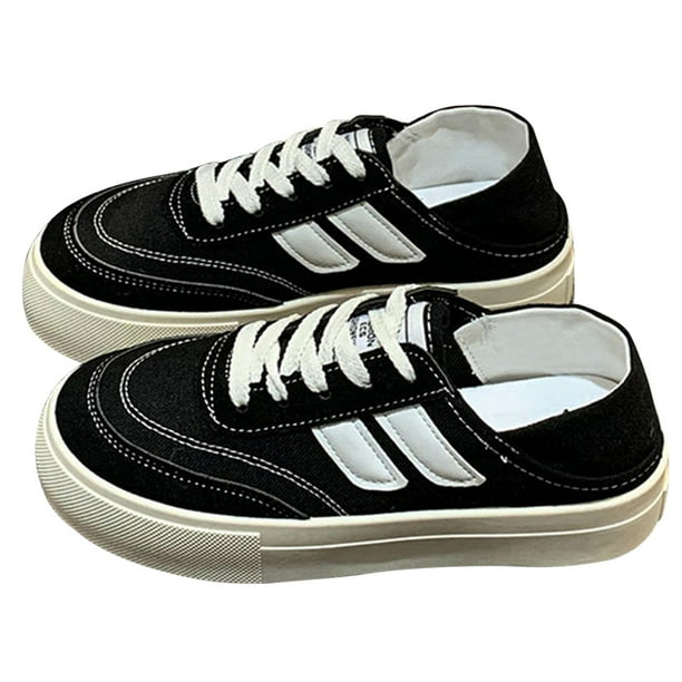 Zapatos Tenis Bajos Con Punta Redonda Skate para Mujer Transpirables Y Correr