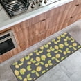 thumbnail image 5 of Ottomanson Non-Slip Rubberback Lemons 2x5 Kitchen Runner Rug, 20" x 59", Gray, 5 of 8