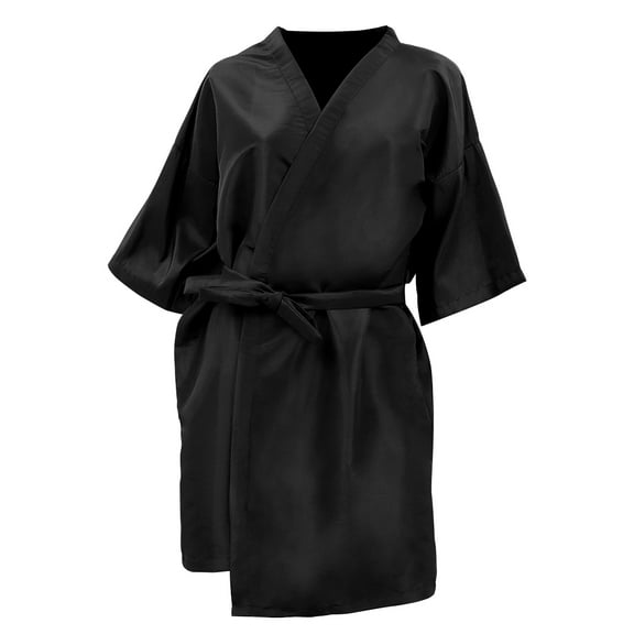 LEORX Hot Dyeing Suit Black Polyester Beauty Salon Robe Anti Static Breathable for Hair Styling