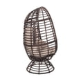 thumbnail image 6 of LiviNest Outdoor Egg Chair with Cushion: Bohemian Rattan Swivel Chair for Patio & Garden - Hanging Basket Style with Water Resistant Cushions & Iron Frame for Balcony Relaxation, 6 of 6