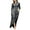 Dark Gray, variant on Women's Casual Turn-down Collar Shirt Dresses Long Sleeve Button Down Long Dress Bohemian Floral Mid Waist Dress with Pockets Summer Beachwear Temperament Maxi Dress Navy M
