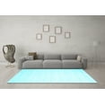 thumbnail image 3 of Ahgly Company Indoor Rectangle Solid Light Blue Modern Area Rugs, 7' x 9', 3 of 4