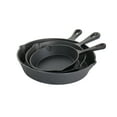thumbnail image 2 of MegaChef Pre-Seasoned 3 Piece Cast Iron Skillet Set, 2 of 3