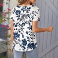 thumbnail image 6 of Blczomt Blue Womens Spring Tops Y2K Summer Tunic Tops 2026 Floral Trendy,S, 6 of 6