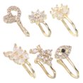 thumbnail image 1 of Hemoton 6pcs Adjustable U Shaped Nose Clips Replacement for Men and Women Non Piercing Clip On Nose Rings Jewelry Accessory, 1 of 9