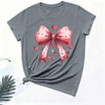 thumbnail image 6 of YTCAMLO Valentine's Day Shirts for Women Casual Basic Short Sleeve T Shirts Pink Bowknot Tunic Tops Cute Graphic Tees Spring Clothes, Gray5 XXL, 6 of 6