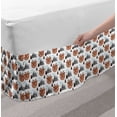 thumbnail image 2 of Scandinavian Bed Skirt, Nursery Style Christmas Theme with Mountains and Reindeers Cartoon Design, Elastic Bedskirt Dust Ruffle Wrap Around for Bedding Decor, 4 Sizes, Multicolor, by Ambesonne, 2 of 2