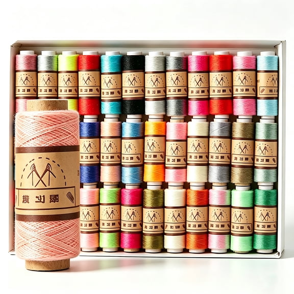 36 Colors Sewing Thread Kit, 40S/2 Premium Polyester Thread 200m/Spool (7200m Total) – Fade & Tear Resistant for Hand Sewing, Machine Embroidery, DIY & Repair