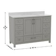 thumbnail image 7 of Flash Furniture FFIR70082WH 48" Free Standing Single Basin Vanity Set - White, 7 of 7