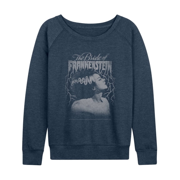 Universal - Tonal Bride Of Frankenstein Lightweight French Terry Wide Neck Long Sleeve Graphic Shirt