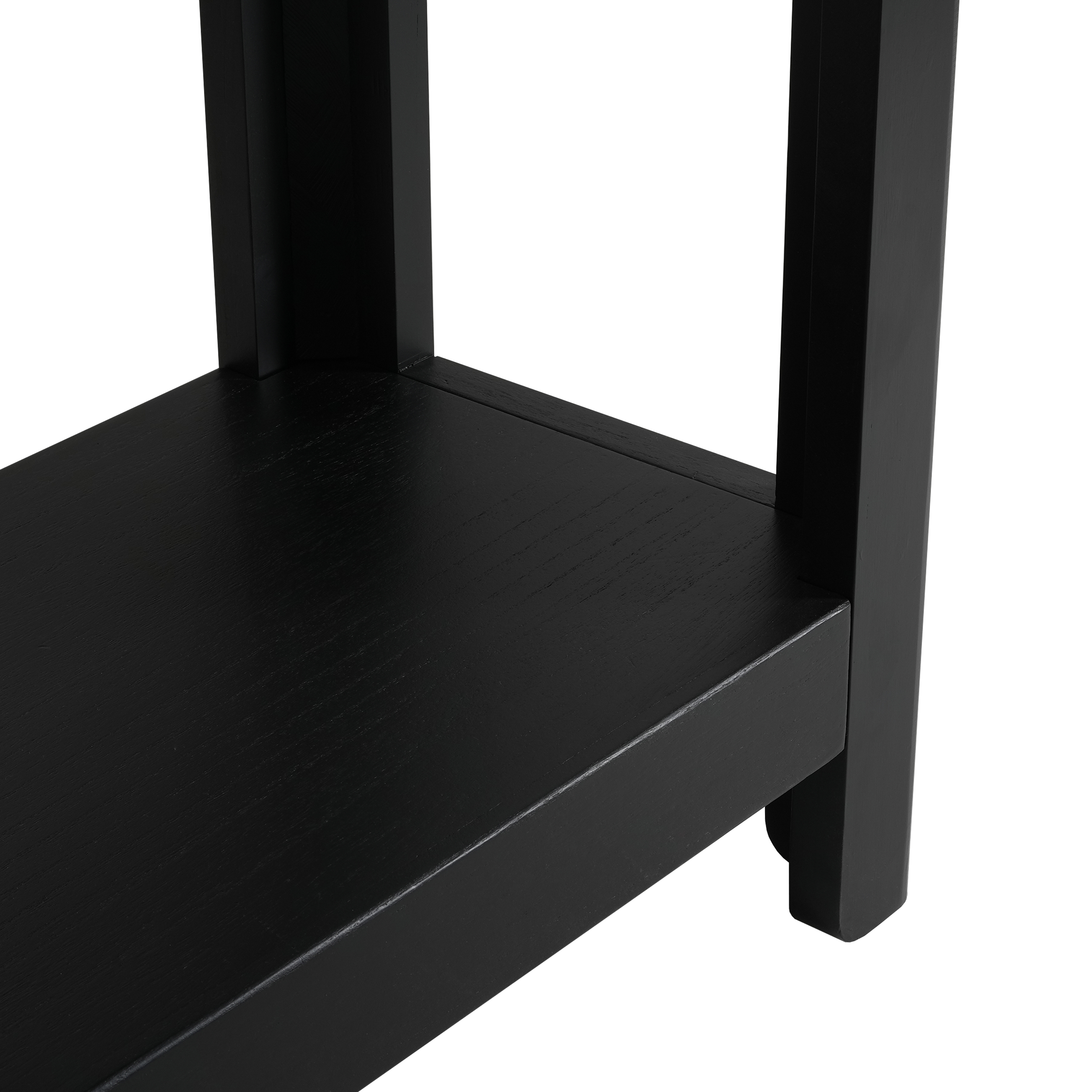 Euroco 59-Inch Narrow Long Console Table,Farmhouse Wood Entryway Table with 2-Tier Shelves for Living Room,Hallway,Entrance, Foyer, Behind Couch,Black