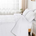thumbnail image 2 of JML Tufted Twin Comforter Set 2 Pieces, Jacquard Boho Tufts Bedding Set - All Season Duvet and 1 Pillow Sham Bed Sets, White, 2 of 9