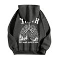 thumbnail image 5 of KHONTS Hooded Sweatshirt for Men YHWH Hoodies Shirt Inspirational Funny Letter Printed Graphic Pullover Tops Grey M, 5 of 6