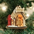thumbnail image 2 of Old World Christmas K-9 Cottage Wooden Doghouse Ornament for Christmas Tree, Corgi, 2 of 4