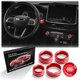 thumbnail image 1 of wonima02 for Jeep Compass Accessories 2022 2023 2024 2025, 6pcs Aluminum Alloy Interior Trim Set - A/C, Volume Dial, Headlight Switch Knob Covers & Push Start Button Cover/Ring (Red), 1 of 1