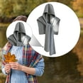 thumbnail image 4 of Bufanda con capucha para mujer, calentador de cuello y orejas, suave, regalo de otoño y Año Nuevo Gris, 4 of 5