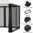 thumbnail image 6 of TOPCHANCES Gazebo Universal Replacement Mosquito Netting - Outdoor Gazebo Canopy 4-Panel Screen Walls with Zipper for 10' x 10' Gazebo (Mosquito Net Only), 6 of 10