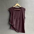 thumbnail image 5 of Women T Shirts Women Sleeveless O Neck Solid Slim Casual Tank Top XXXL, 5 of 6