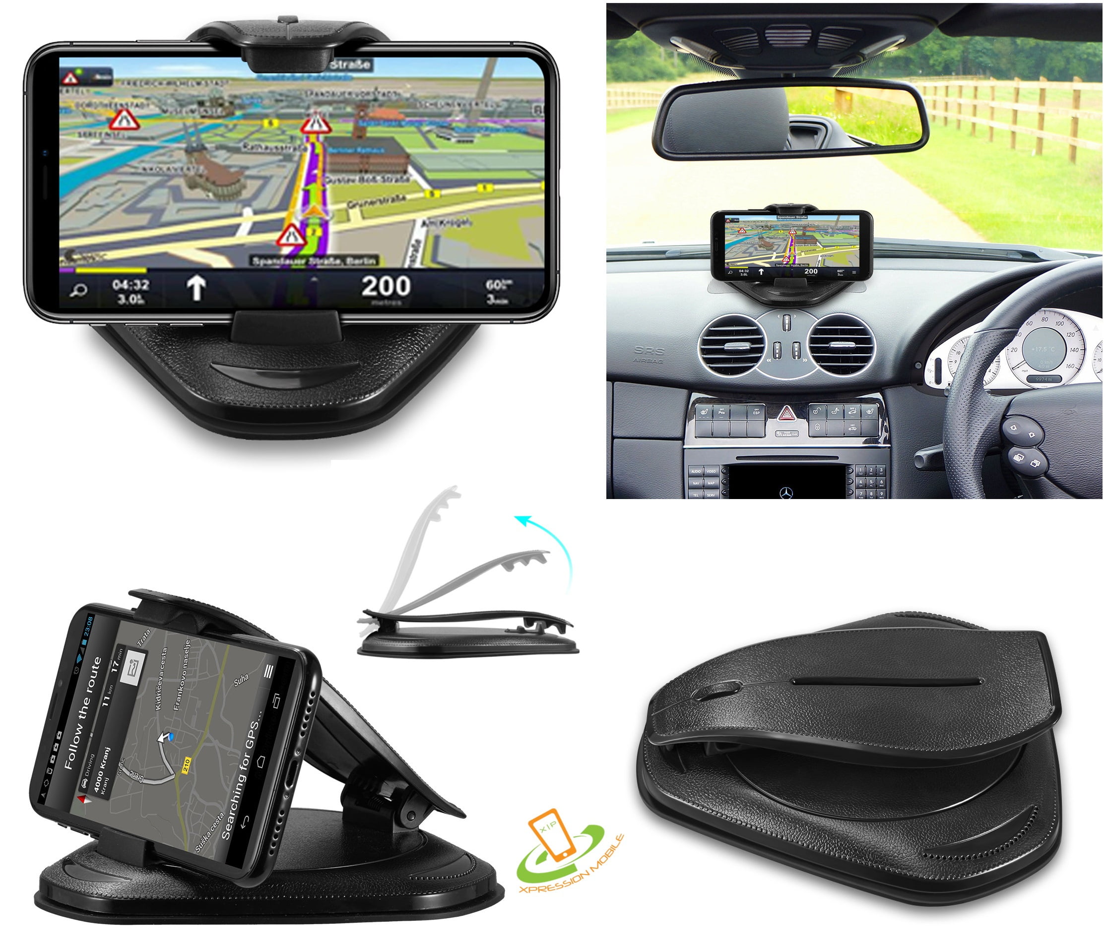 GPS Tablet Phone Smart Stand Mount Holder Car Dashboard Anti Slip Silicone Mat 