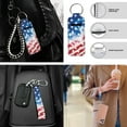 thumbnail image 6 of Jeiento American Flag 17 Pcs Car Seat Cover Full Sets, Car Seat Cover Floor Mats Steering Wheel Cover Armrest Pad Cover Seat Belt Pads Coasters Keychain, 4Th of July Auto Accessories Decor, 6 of 8