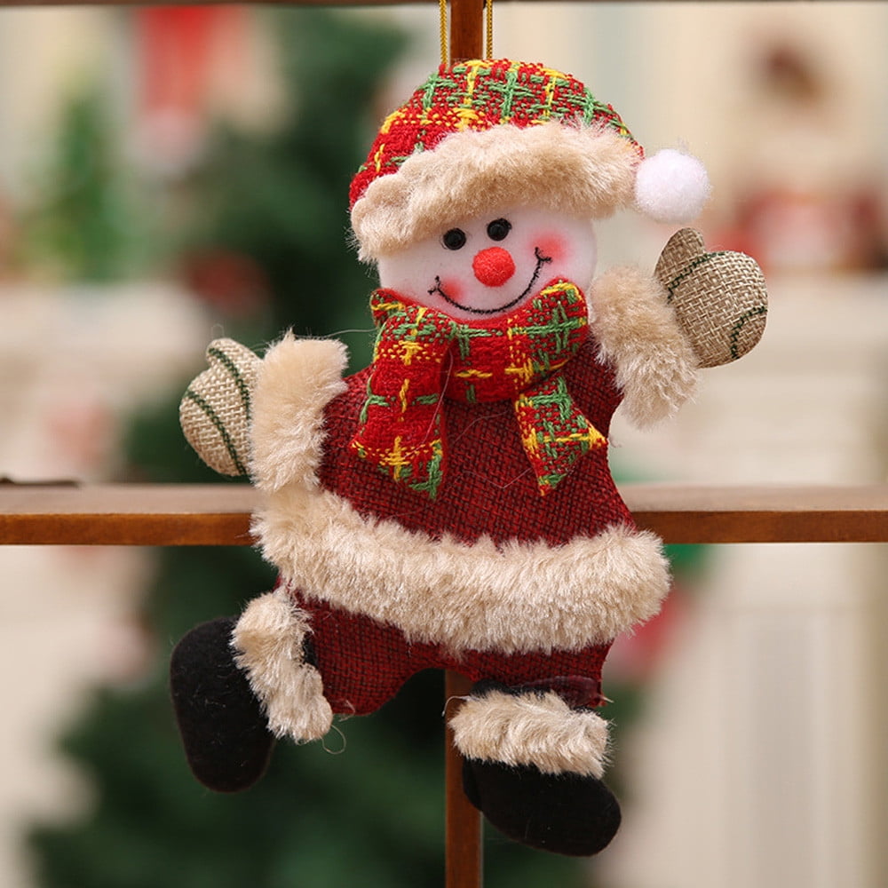 Christmas Ornaments Gift Santa Claus Snowman Reindeer Toy Doll Hang Party Decor 