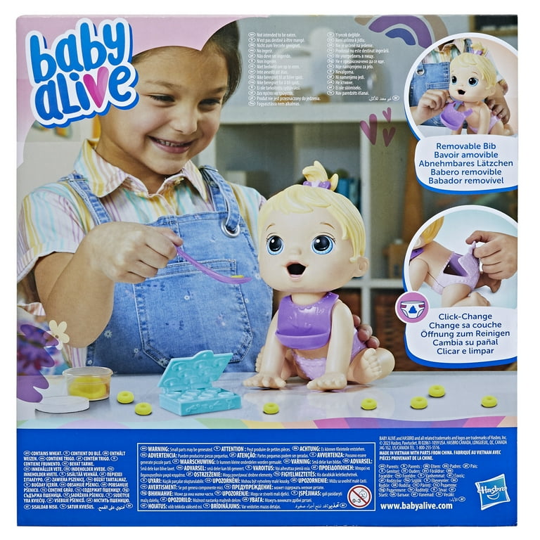 Baby Alive Lil Snacks Doll, Eats and Baby Alive Lil Snacks Doll, Eats and
