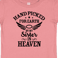 thumbnail image 4 of Inktastic Handpicked for Earth by My Sister in Heaven with Angel Wings Boys or Girls Baby T-Shirt, 4 of 5