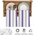 thumbnail image 6 of Purple Grey Striped Microfiber Kitchen Towel, Minimalist Farmhouse Stripe Soft Absorbent Dish Towels, Quick Drying Washable Dishcloths for Kitchen Cleaning, Drying Dishes, 18x28 Inches, 6 of 9