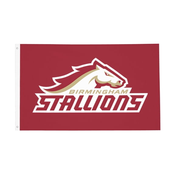Birmingham Stallions Flag 3x5 Ft Double Sided Printed Flags Indoor Outdoor Decorative Banner