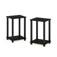 thumbnail image 5 of Furinno Simplistic Toolless Assembly Set of 2 Side Table, Black 2-Tier End Table, Open Shelf Night Stand, Bedside Table for Living Room, Bedroom, Home Office, Black Espresso/Black, 5 of 5