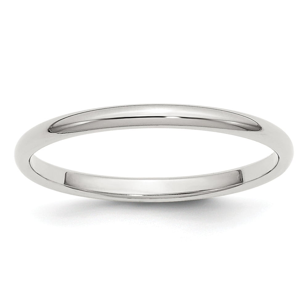 JewelryWeb - Sterling Silver Solid Polished Half Round Engravable 2mm ...