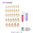 thumbnail image 4 of Kiss Core Design Press On Nails Almond, ‘Together’, Neutral, Medium, 32 Count, 4 of 12