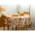 thumbnail image 3 of Fall Thanksgiving Tablecloth Tabletop Collection for Kitchen Dining Decoration Parties Harvest, Fall Leaves, Tablecloth, 60" Round, 3 of 6